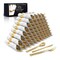 200 pcs Pre Rolled Gold Plastic Silverware Set for 50 Guests - Wrapped Utensils